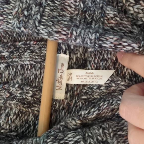 Matilda Jane Oversized Turtle Neck Multicolor Cozy Fall Boho Coast Pullover Sz L - Picture 6 of 10